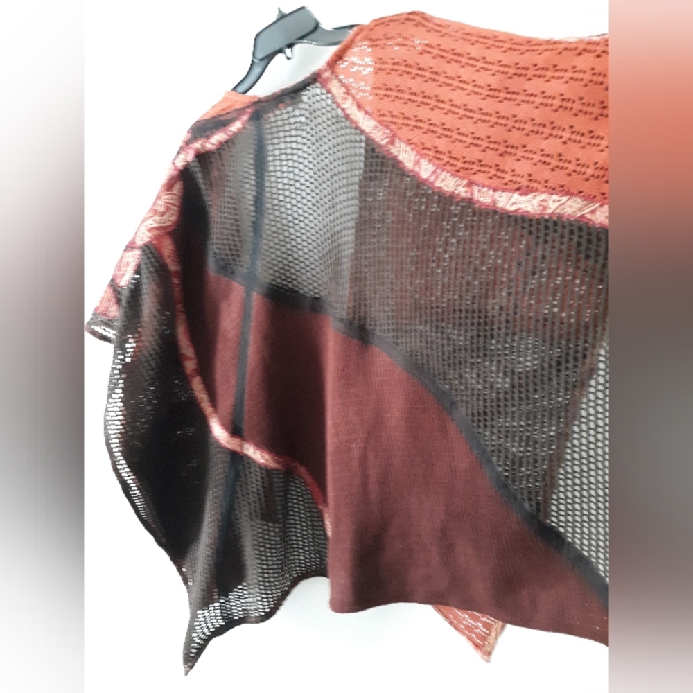 Chico's Patchwork Open-Front Poncho - image 3